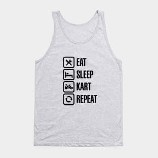 Eat sleep kart karting go-karts repeat Tank Top